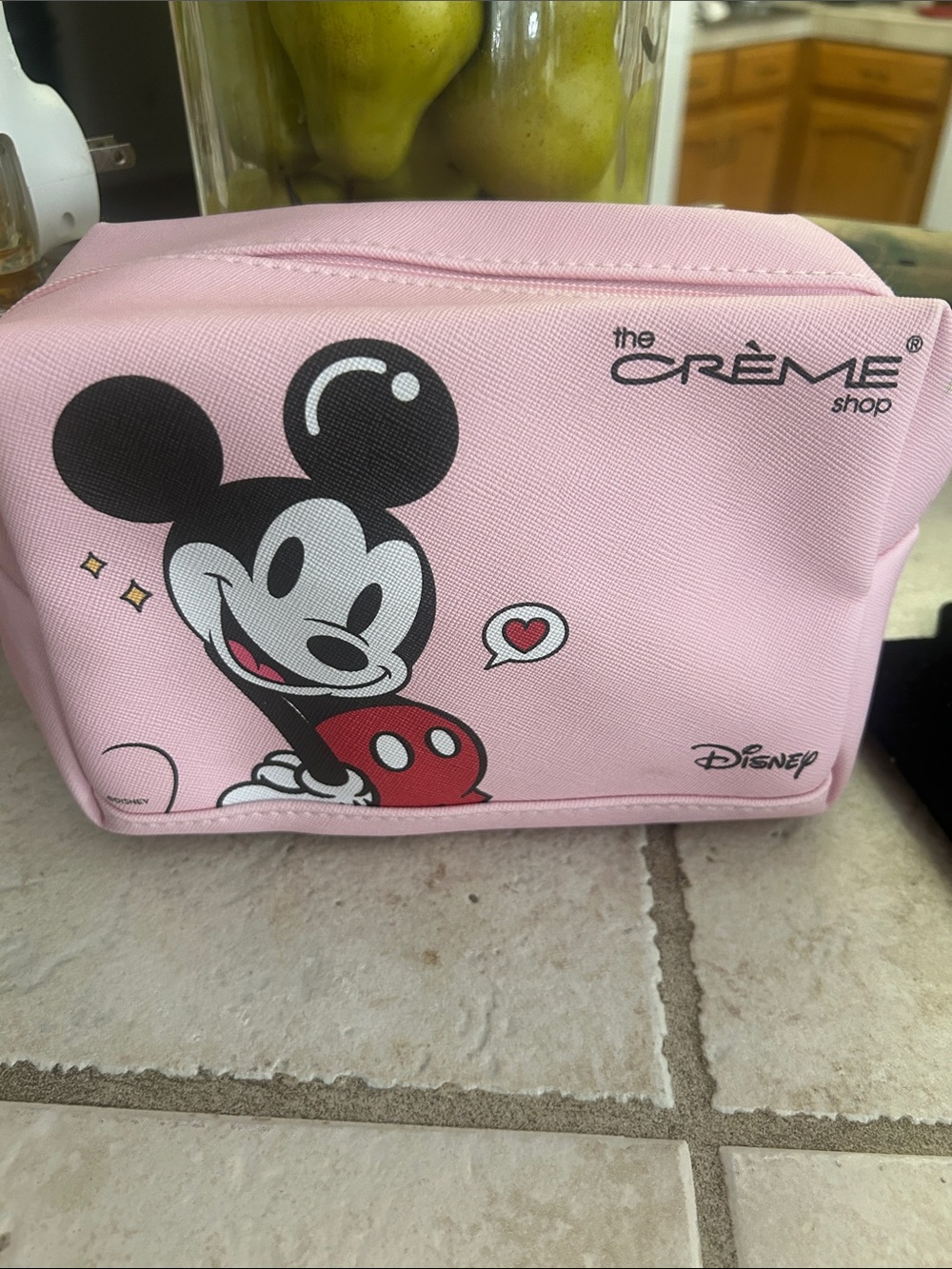 The Crème Shop Disney Pink Mickey Cosmetic Pouch